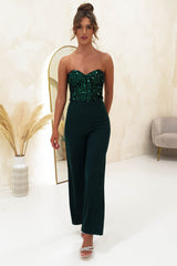 Ginny Sequin Jumpsuit | Green