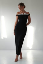 Glenda Contrast Bodycon Midaxi Black | Wedding Guest Dress | Bodycon | Oh Hello Clothing