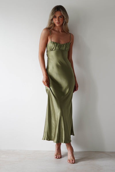 solene olive green satin long dress for wedding guest reviews Grace Soft Maxi | Dress | Maxi black satin lace dress Size:5T Ladies Dresses Navy Blue With lining (two layers