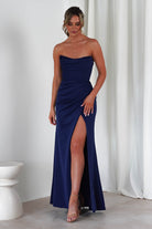 Grasie Bodycon Strapless Gown | Navy | Debs & Prom | Formal Gown | Oh Hello Clothing