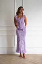 Oh Hello Clothing Women > Clothing > Dresses Hailey Lace Top and Skirt Set | Lilac
