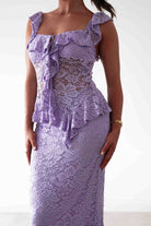 Oh Hello Clothing Women > Clothing > Dresses Hailey Lace Top and Skirt Set | Lilac