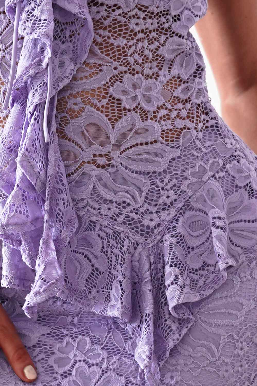 Oh Hello Clothing Women > Clothing > Dresses Hailey Lace Top and Skirt Set | Lilac