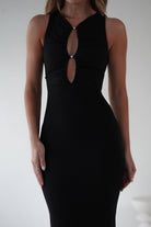 Hallie Mesh Bodycon Maxi Dress Black | Wedding Guest Dress | Bodycon | Maxi | Oh Hello Clothing