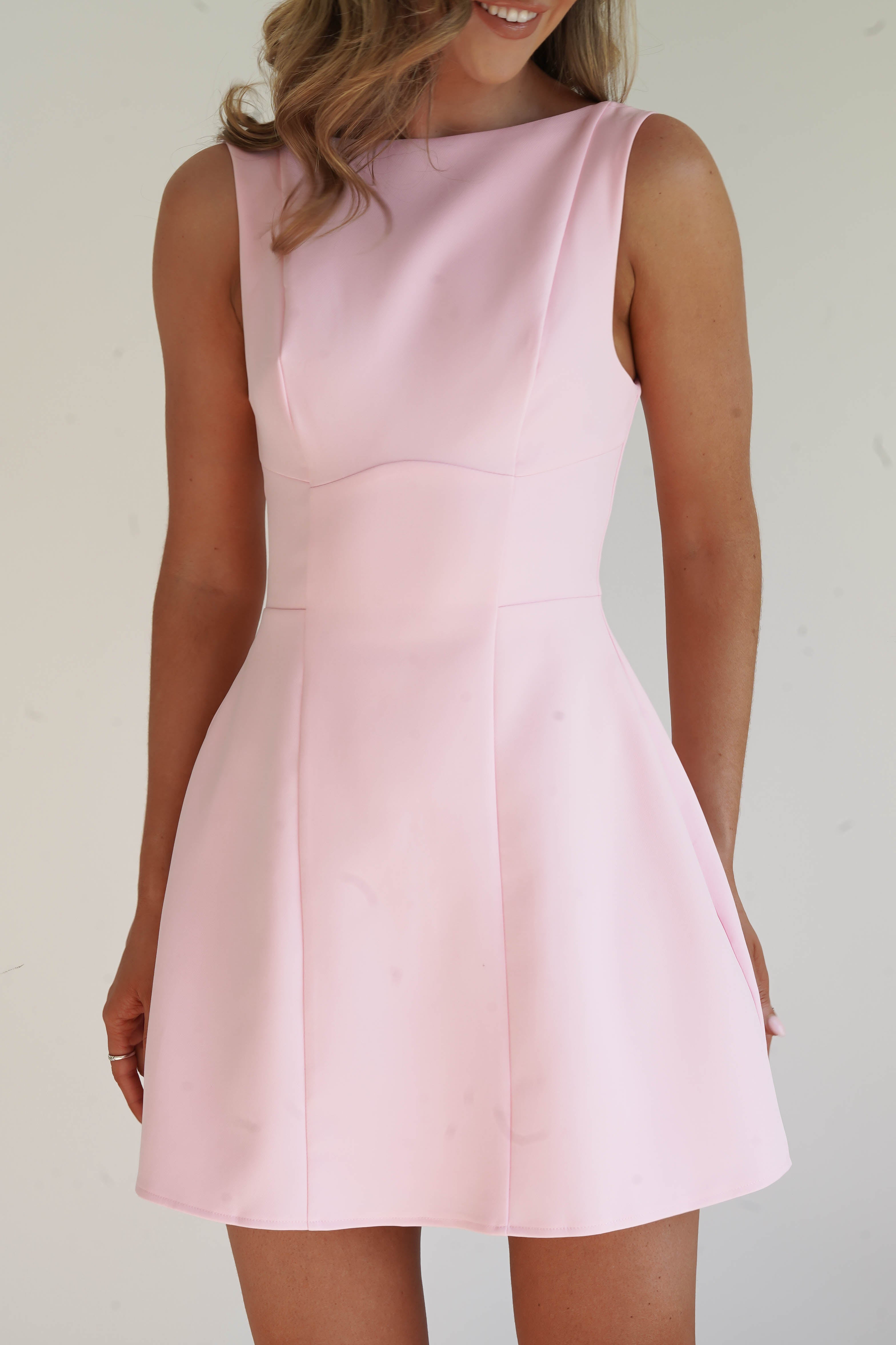 Hannah Structured Mini Dress | Pink