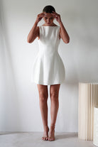 Hannah Structured Mini Dress | White | Graduation | Bride To Be Hen Dress | Oh Hello Clothing