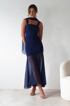 Harmony Square Neck Bodycon Maxi Dress Navy | Wedding Guest Dress | Square Neck | Bodycon | Oh Hello Clothing