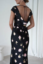 Hazel Soft Floral Maxi Dress Black | Wedding Guest Dress | Maxi | Oh Hello Clothing