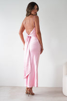 Hermie Silky Satin Maxi Dress Pink | Wedding Guest Dress | Maxi | Satin | Oh Hello Clothing