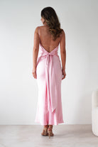 Hermie Silky Satin Maxi Dress Pink | Wedding Guest Dress | Maxi | Satin | Oh Hello Clothing