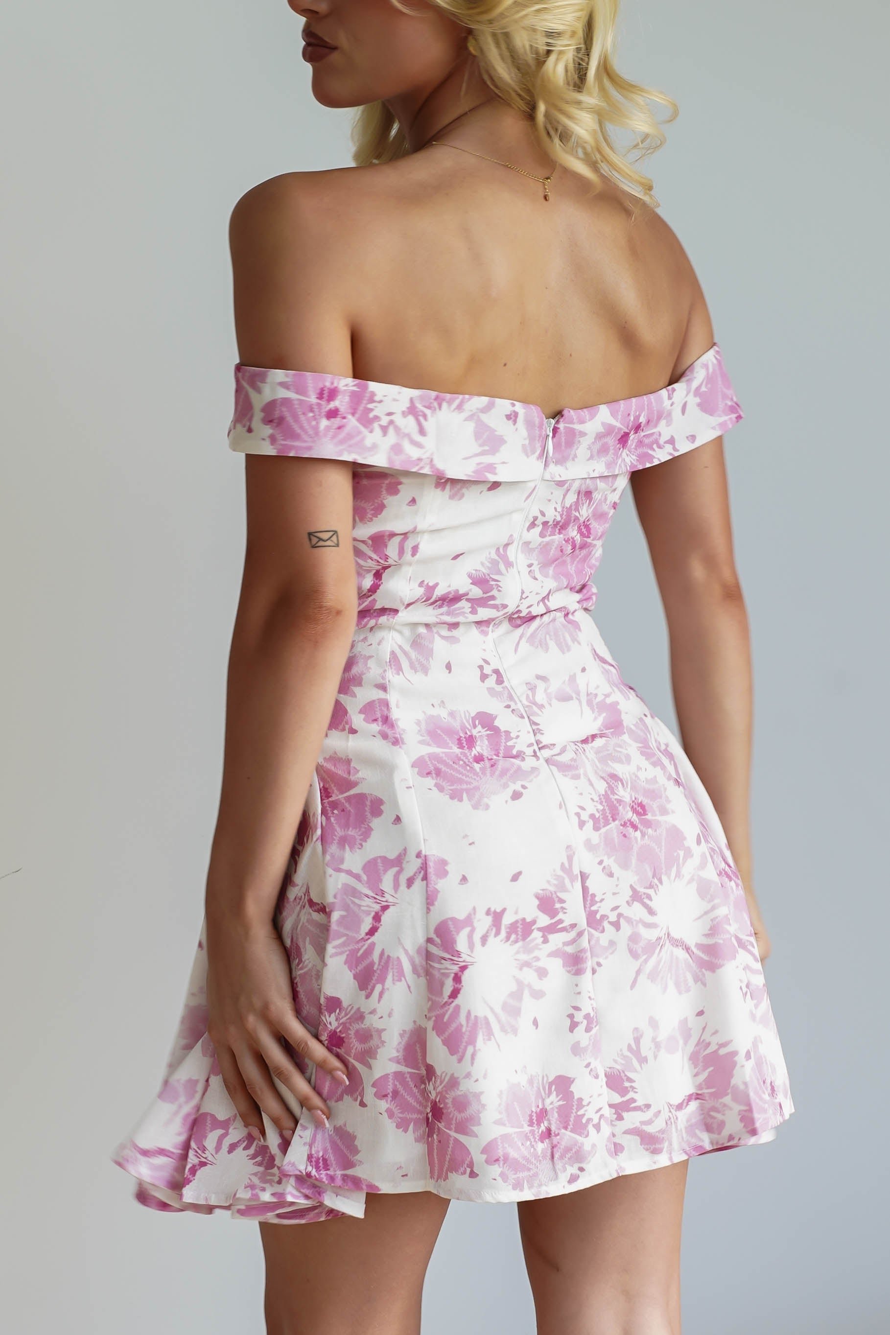 Hollie Floral Mini Dress | Pink Print