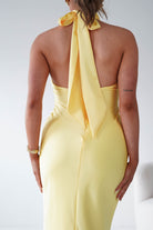 Oh Hello Clothing Women > Clothing > Dresses Isla Halterneck Maxi Slip Dress | Yellow