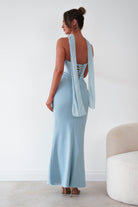 Oh Hello Clothing Women > Clothing > Dresses Kailani Strapless Ruched Maxi Dress | Blue
