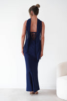 Oh Hello Clothing Women > Clothing > Dresses Kailani Strapless Ruched Maxi Dress | Navy