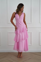 Oh Hello Clothing Women > Clothing > Dresses Karey Tiered Maxi Dress | Pink