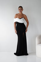 Oh Hello Clothing Women > Clothing > Dresses Karlene Off The Shoulder Gown | Black/White