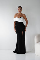 Oh Hello Clothing Women > Clothing > Dresses Karlene Off The Shoulder Gown | Black/White