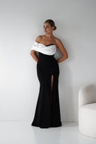 Oh Hello Clothing Women > Clothing > Dresses Karlene Off The Shoulder Gown | Black/White