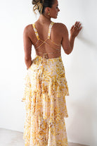 Karlie Floral Print Maxi Dress Yellow | Wedding Guest Dress | Maxi | Oh Hello Clothing
