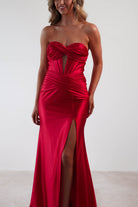 Karra Bodycon Strapless Gown | Red | Debs & Prom | Formal Gown | Oh Hello Clothing