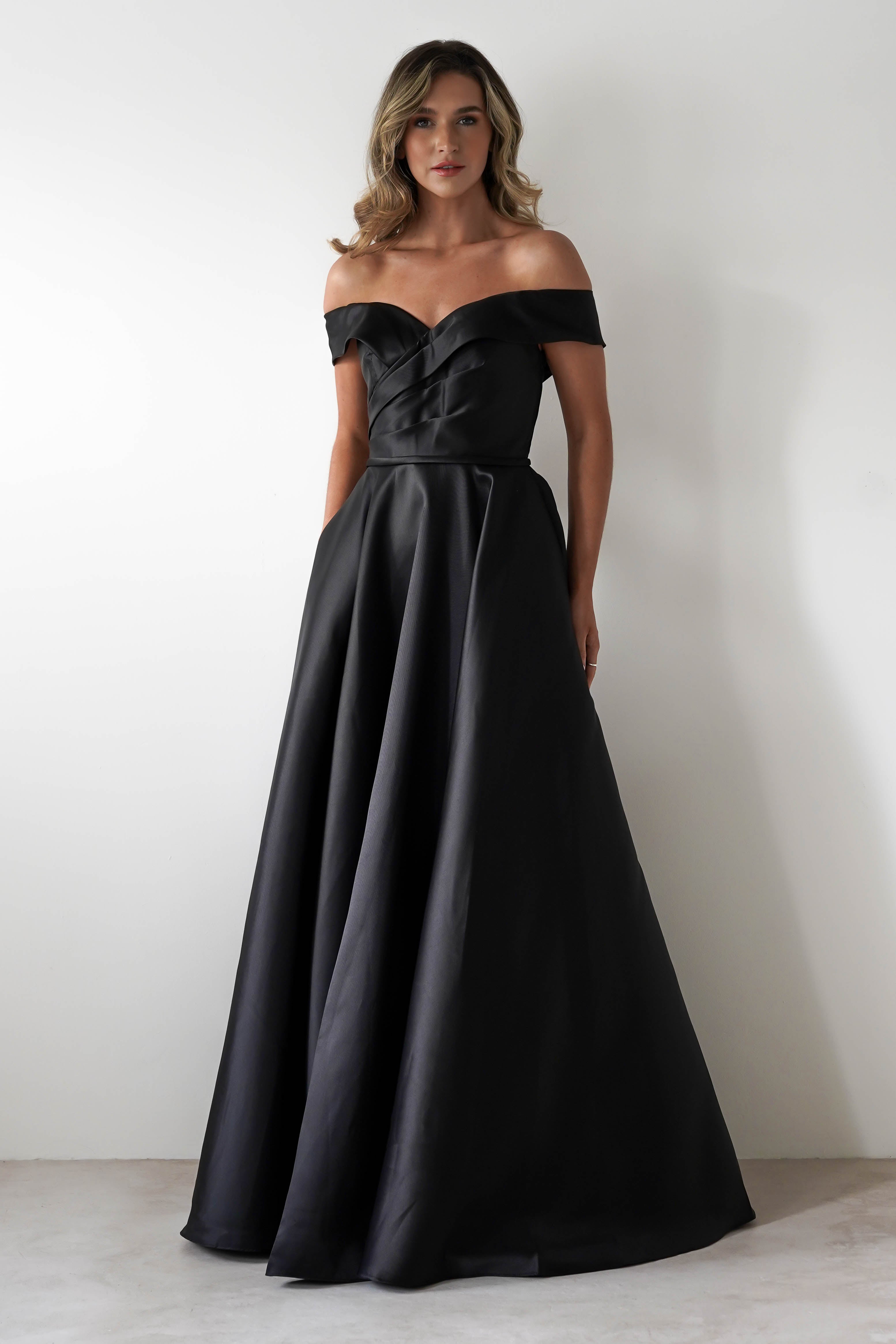 Katniss Off The Shoulder Gown | Black