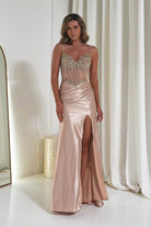 Oh Hello Clothing Dresses 1*DONE SAMPLE CC408 GOLD GOWN