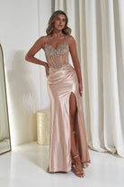 Oh Hello Clothing Dresses 1*DONE SAMPLE CC408 GOLD GOWN