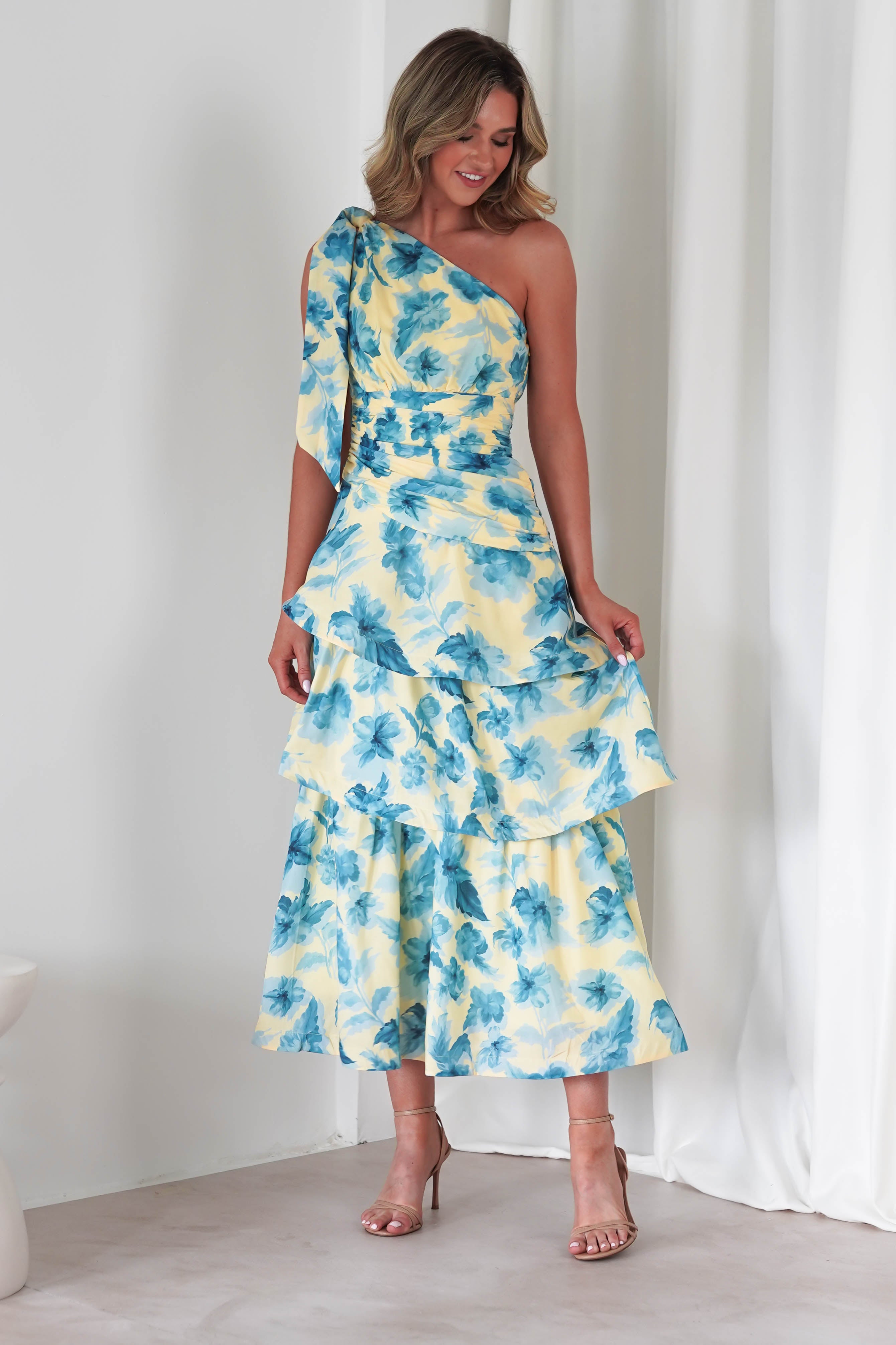 Kirsten Floral Maxi Dress| Yellow/Blue