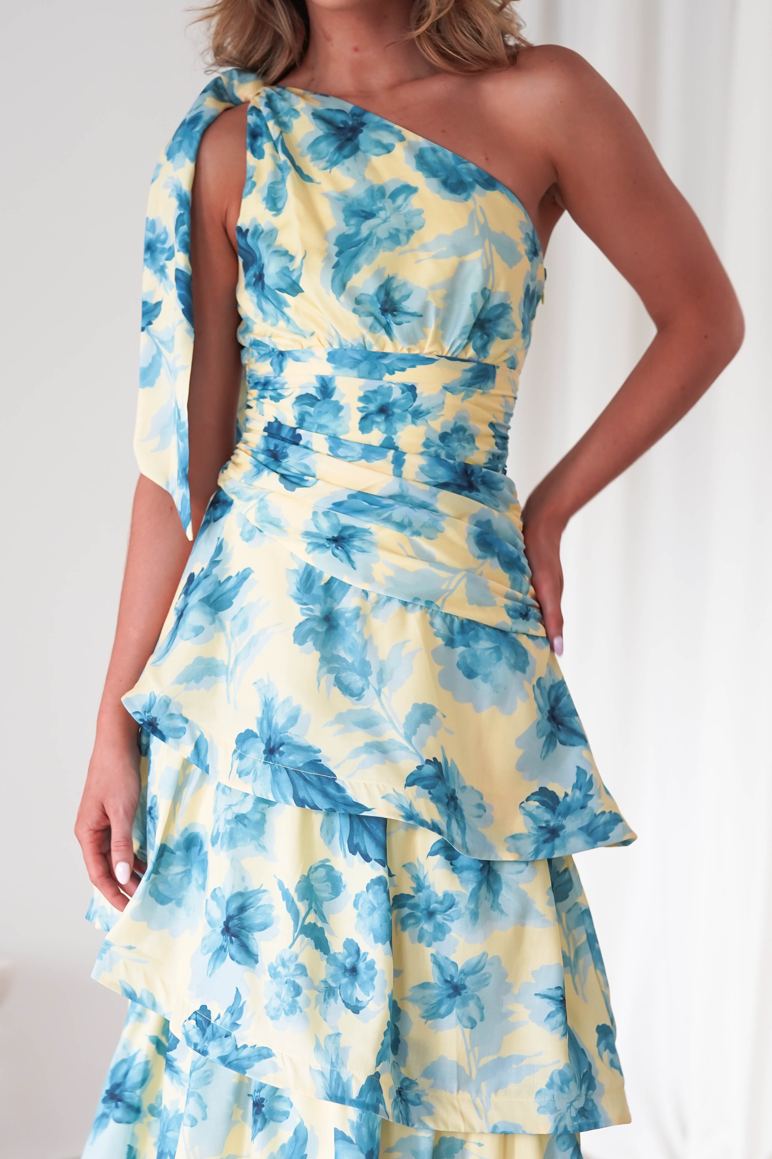 Kirsten Floral Maxi Dress| Yellow/Blue