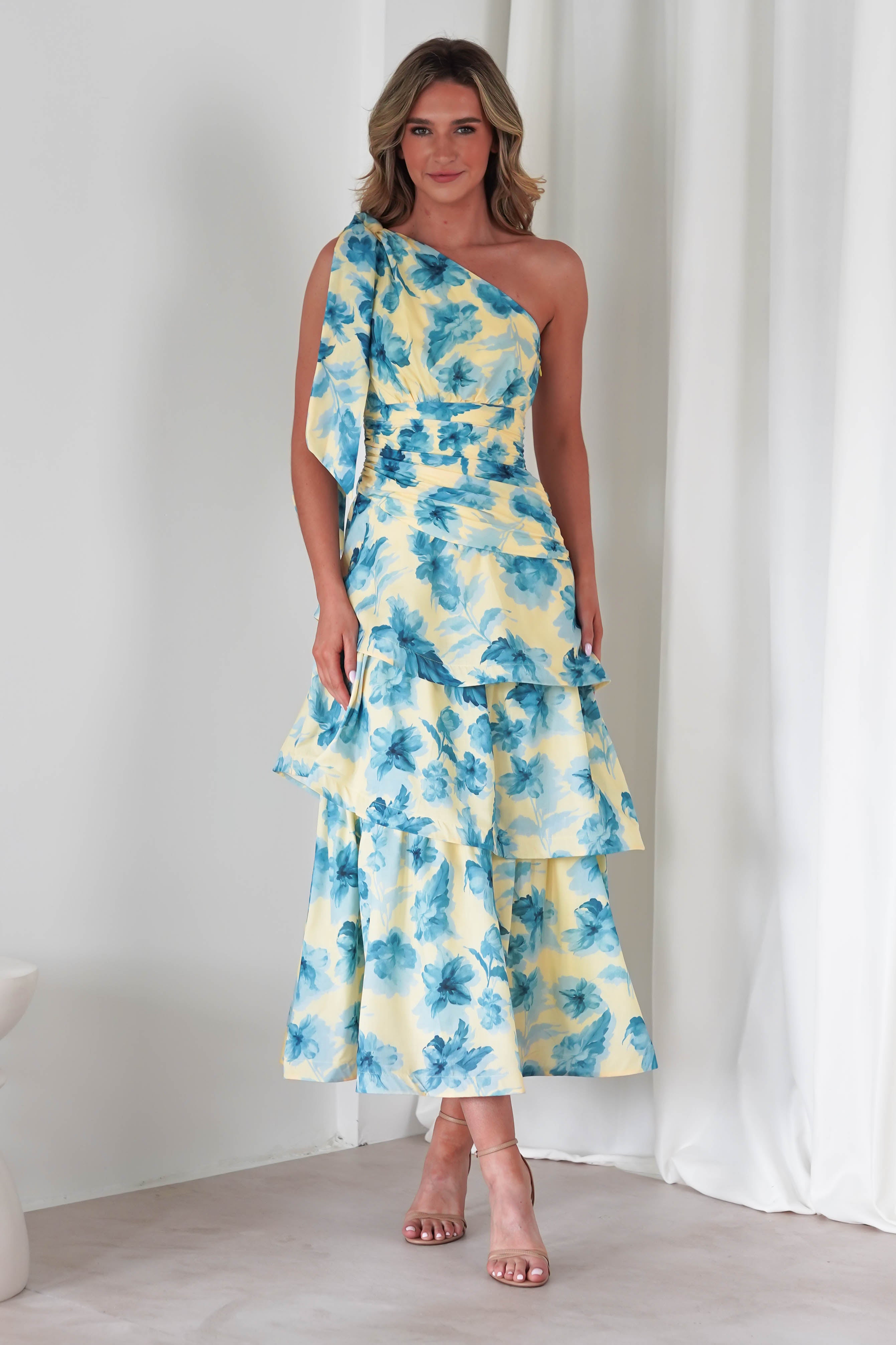 Kirsten Floral Maxi Dress| Yellow/Blue