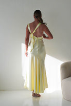 Oh Hello Clothing Women > Clothing > Dresses Klarisse Bias-Cut Satin Maxi Dress | Yellow