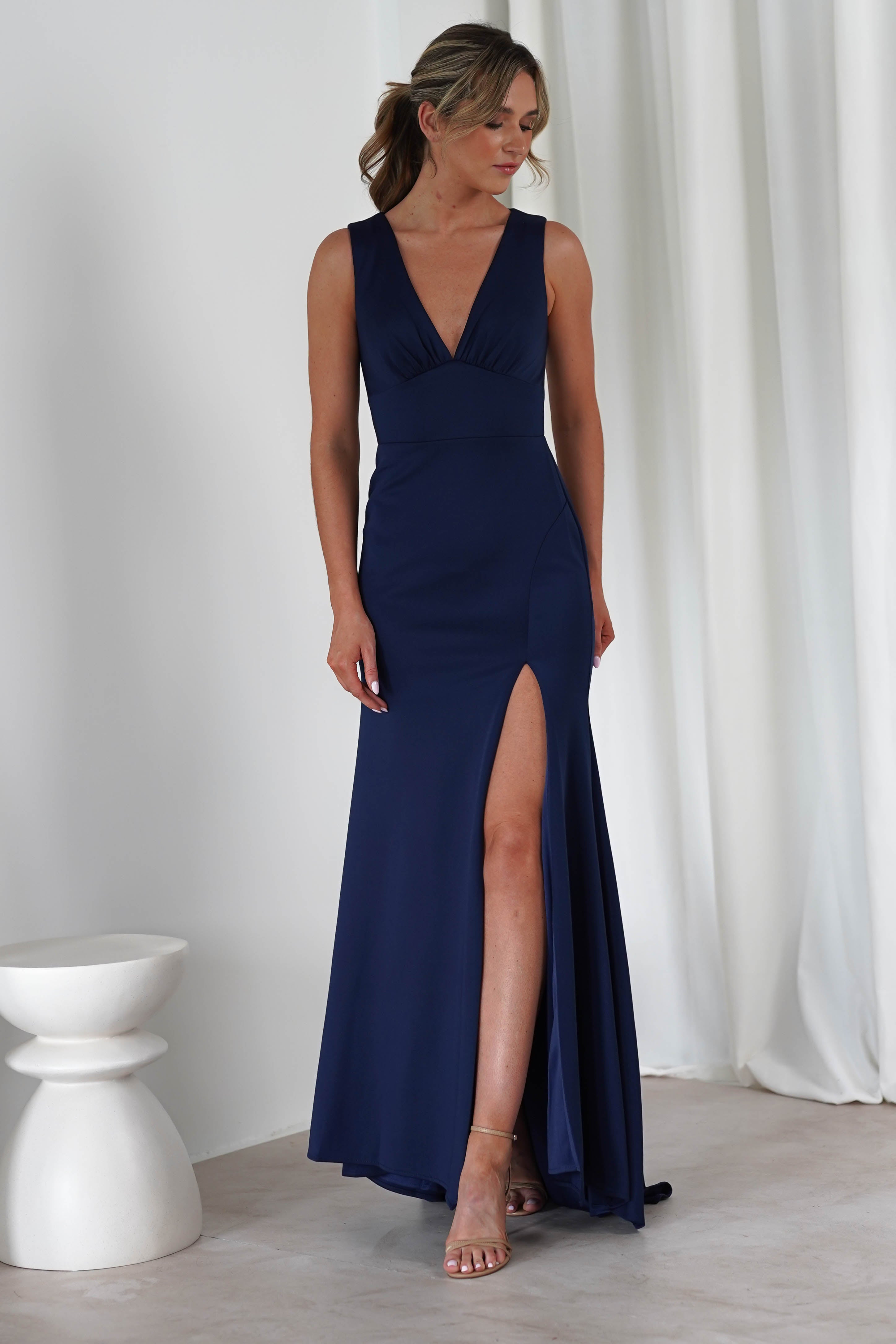 Kleo Bodycon Gown | Dark Navy