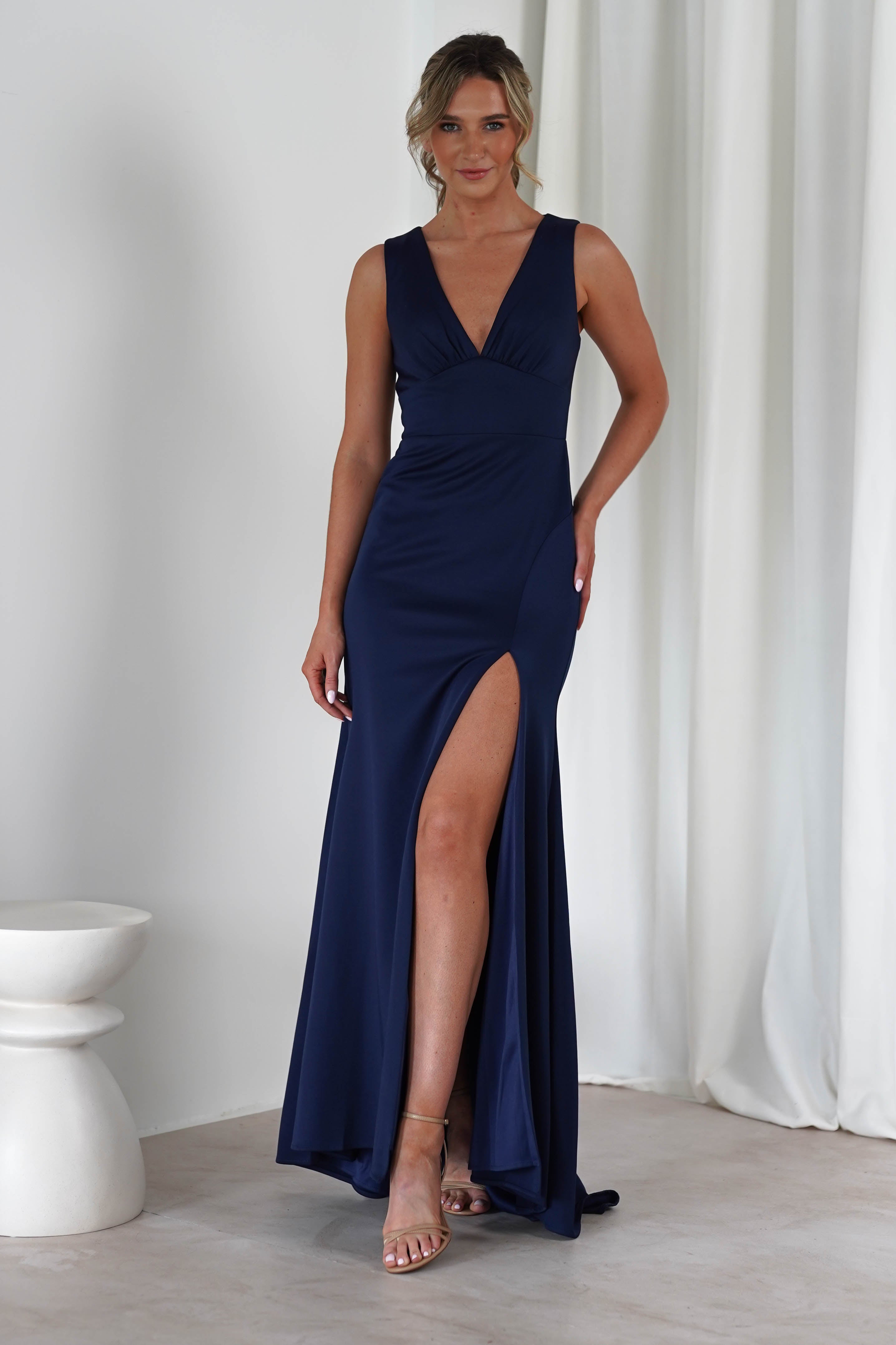 Kleo Bodycon Gown | Dark Navy