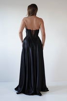 Kristi Strapless A Line Gown | Black | Debs & Prom | Formal Gown | Oh Hello Clothing