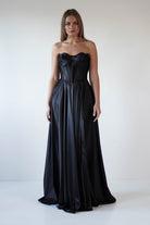 Kristi Strapless A Line Gown | Black | Debs & Prom | Formal Gown | Oh Hello Clothing