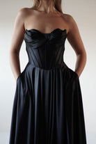 Kristi Strapless A Line Gown | Black | Debs & Prom | Formal Gown | Oh Hello Clothing