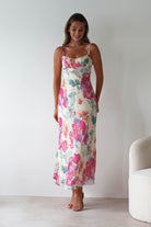 Larah Floral Maxi Dress Yellow/Pink Print | Wedding Guest Dress | Maxi | Oh Hello Clothing