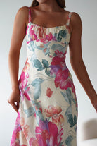 Larah Floral Maxi Dress Yellow/Pink Print | Wedding Guest Dress | Maxi | Oh Hello Clothing