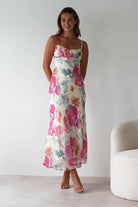 Larah Floral Maxi Dress Yellow/Pink Print | Wedding Guest Dress | Maxi | Oh Hello Clothing