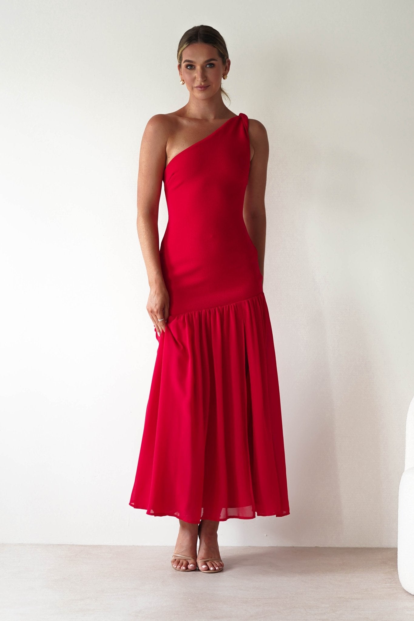 Larson Bodycon Maxi Dress | Red | Oh Hello Clothing | XS (6)