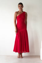 Larson Bodycon Maxi Dress Red | Wedding Guest Dress | Bodycon | Maxi | Oh Hello Clothing