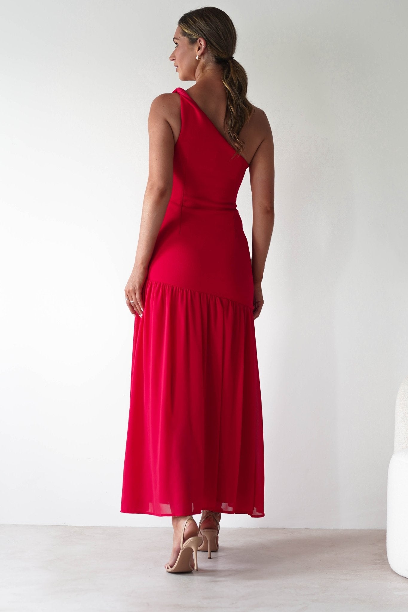 Larson Bodycon Maxi Dress | Red | Oh Hello Clothing | XS (6)