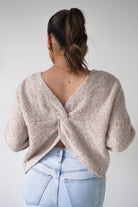 Oh Hello Clothing Women > Clothing > Knitwear ONE SIZE (6/12) Larson Two Way Twist Knit Jumper | Taupe