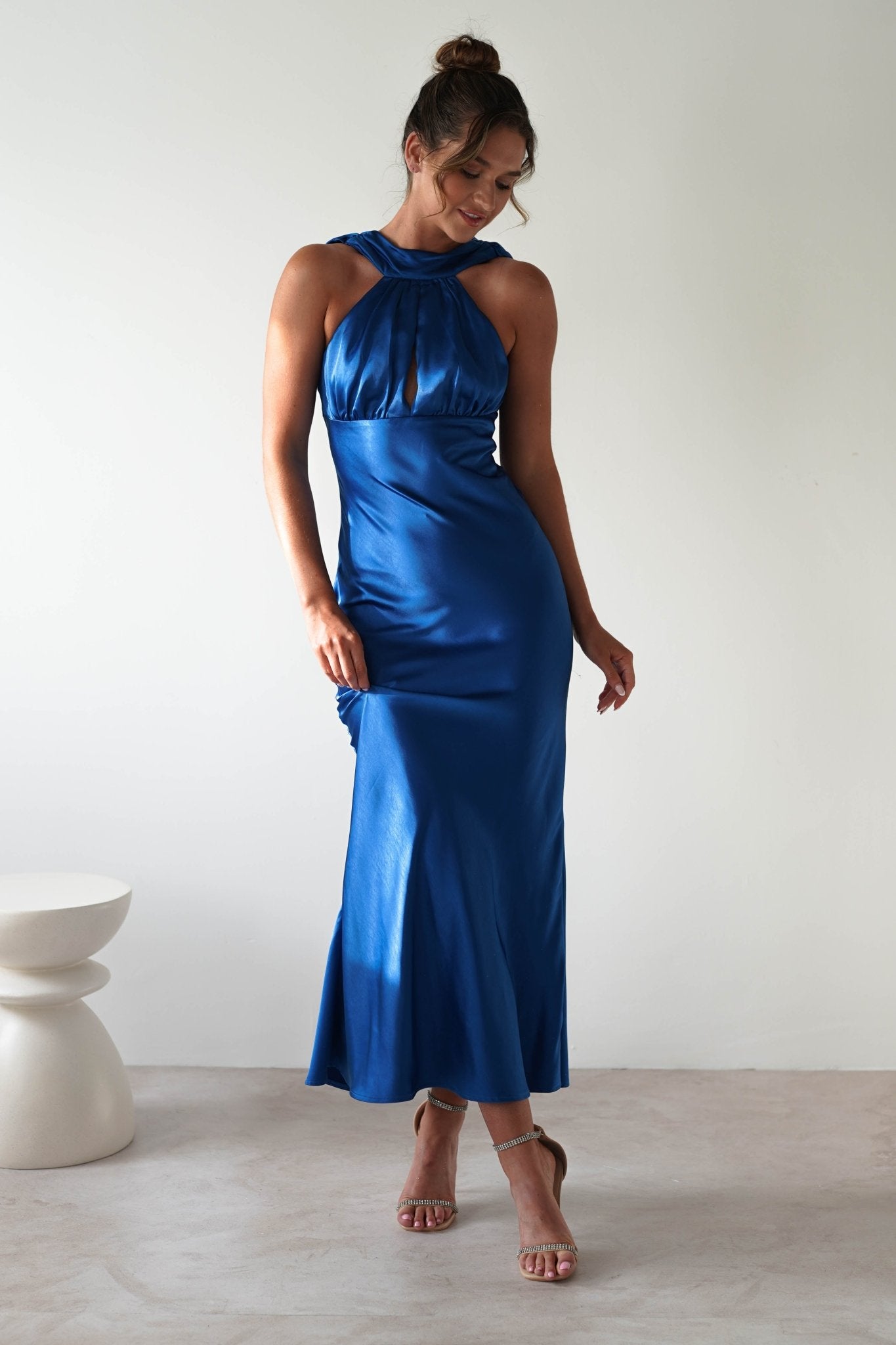 Lauryn Halter Neck Maxi Dress | Cobalt Blue | Oh Hello Clothing | XS (6)