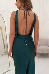 Leah Cowl Neckline Maxi Dress | Forest Green