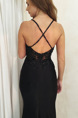 Leova Embellished Bodycon Gown | Black