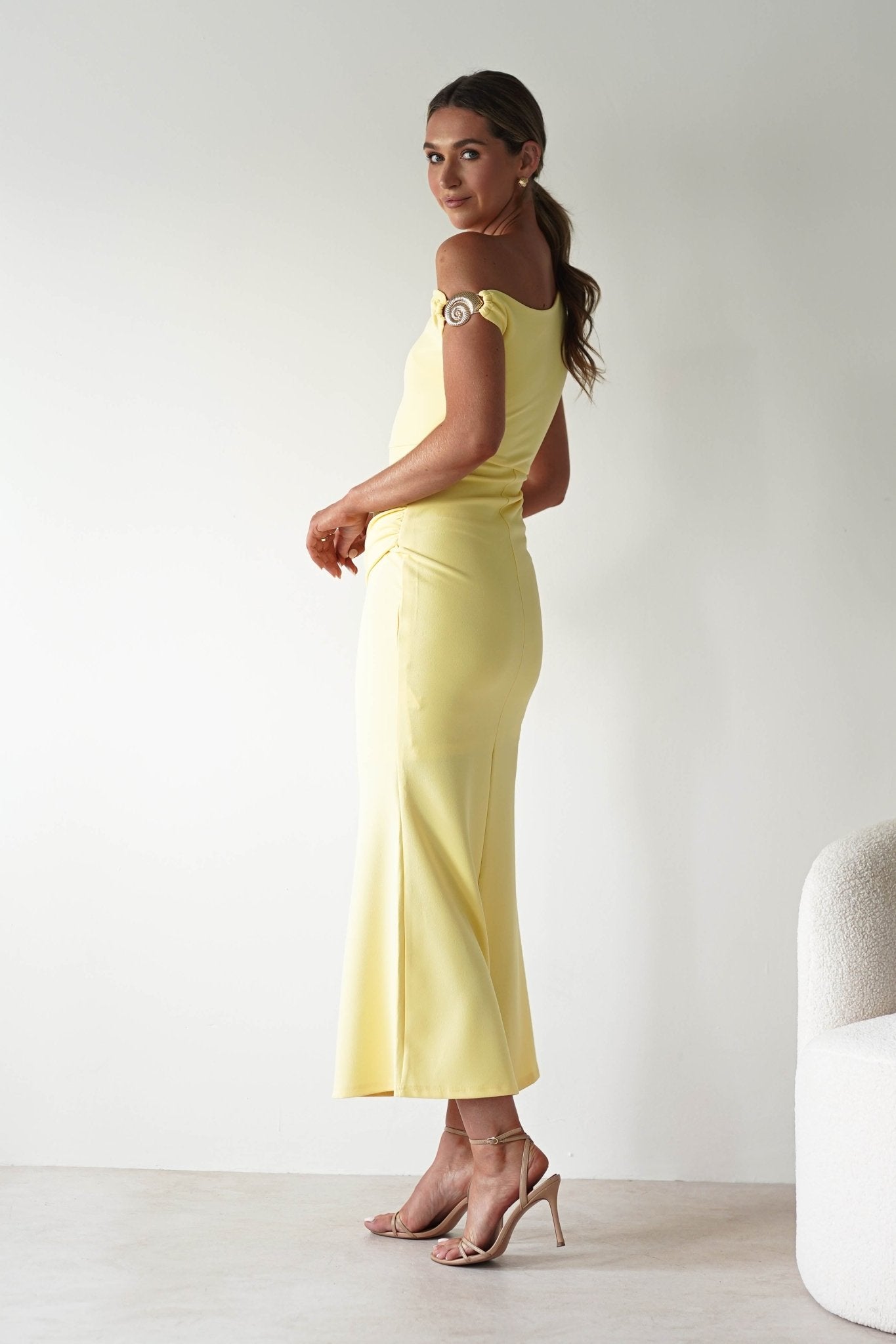 Libra Bodycon Maxi Dress | Yellow | Oh Hello Clothing | XS (6)