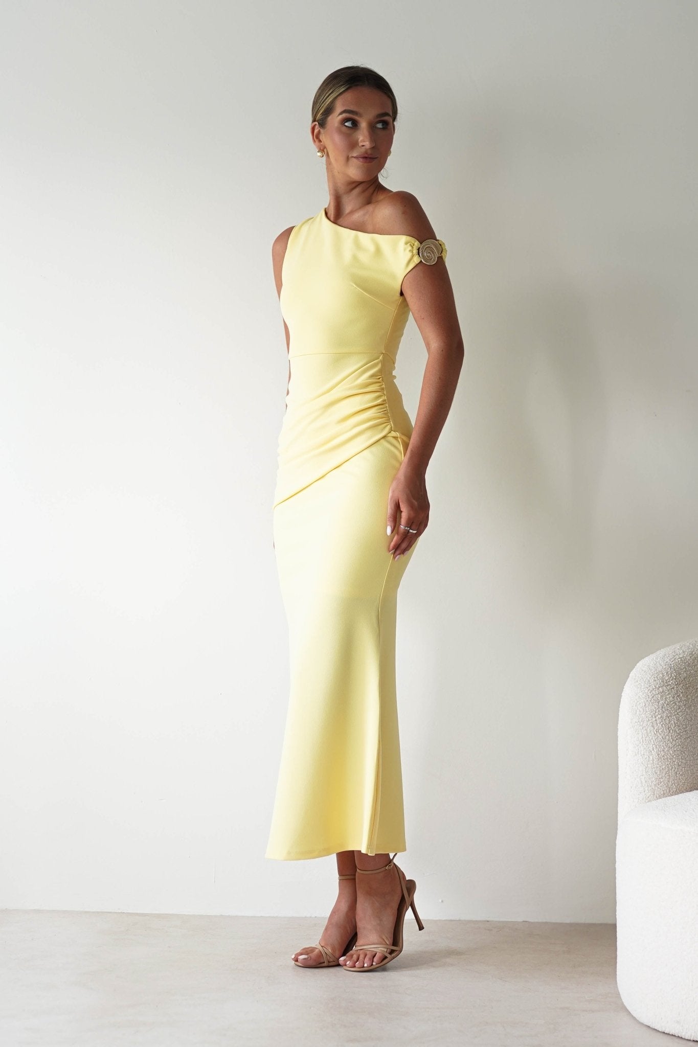 Libra Bodycon Maxi Dress | Yellow | Oh Hello Clothing | XS (6)