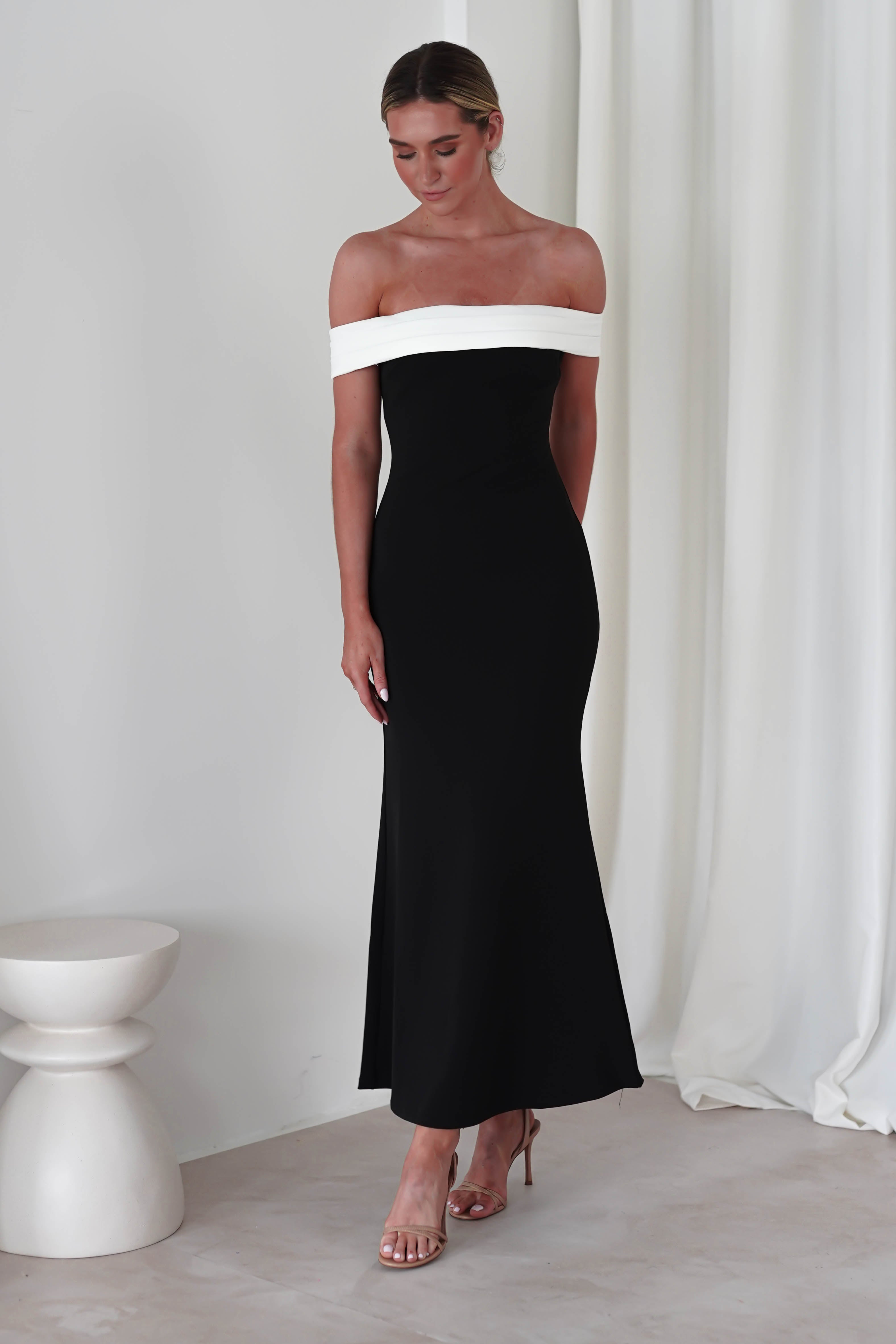 Lily Bodycon Maxi Dress | Monochrome