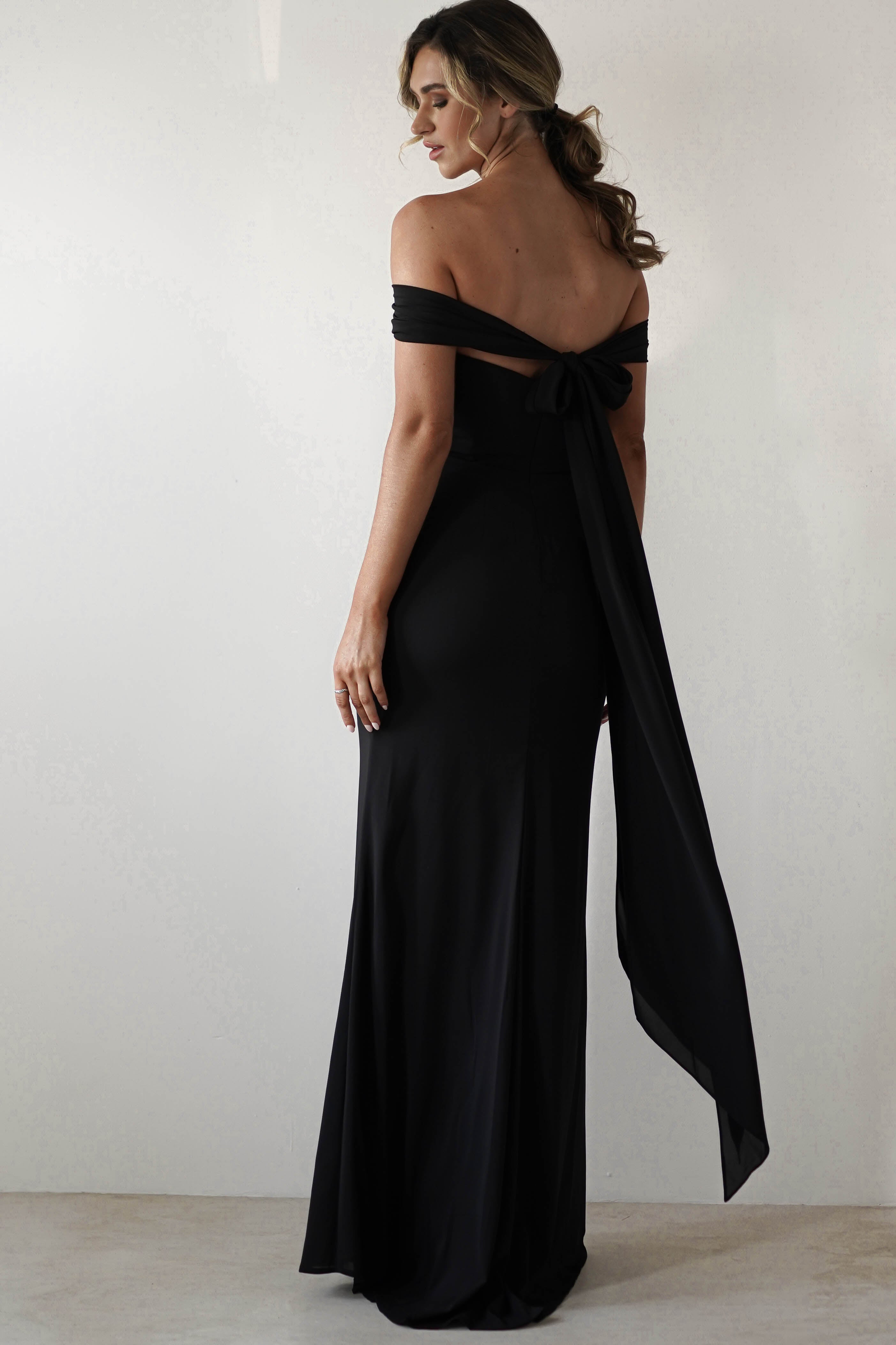 Lisa Multiway Chiffon Gown | Black